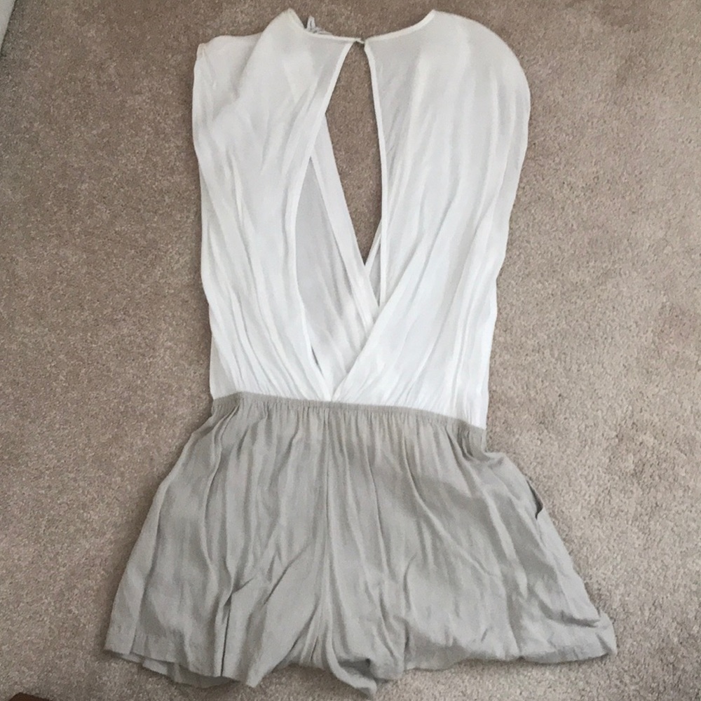 BCBG open back romper